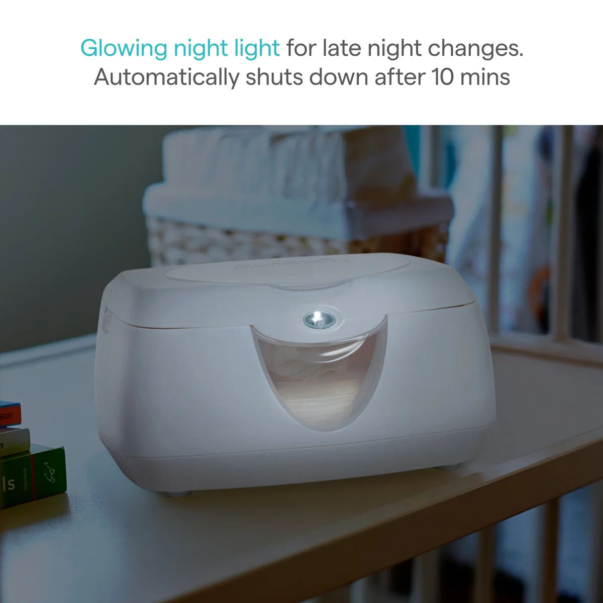 Munchkin Warm Glow Wipe Warmer - White - Soft Glow Night Light